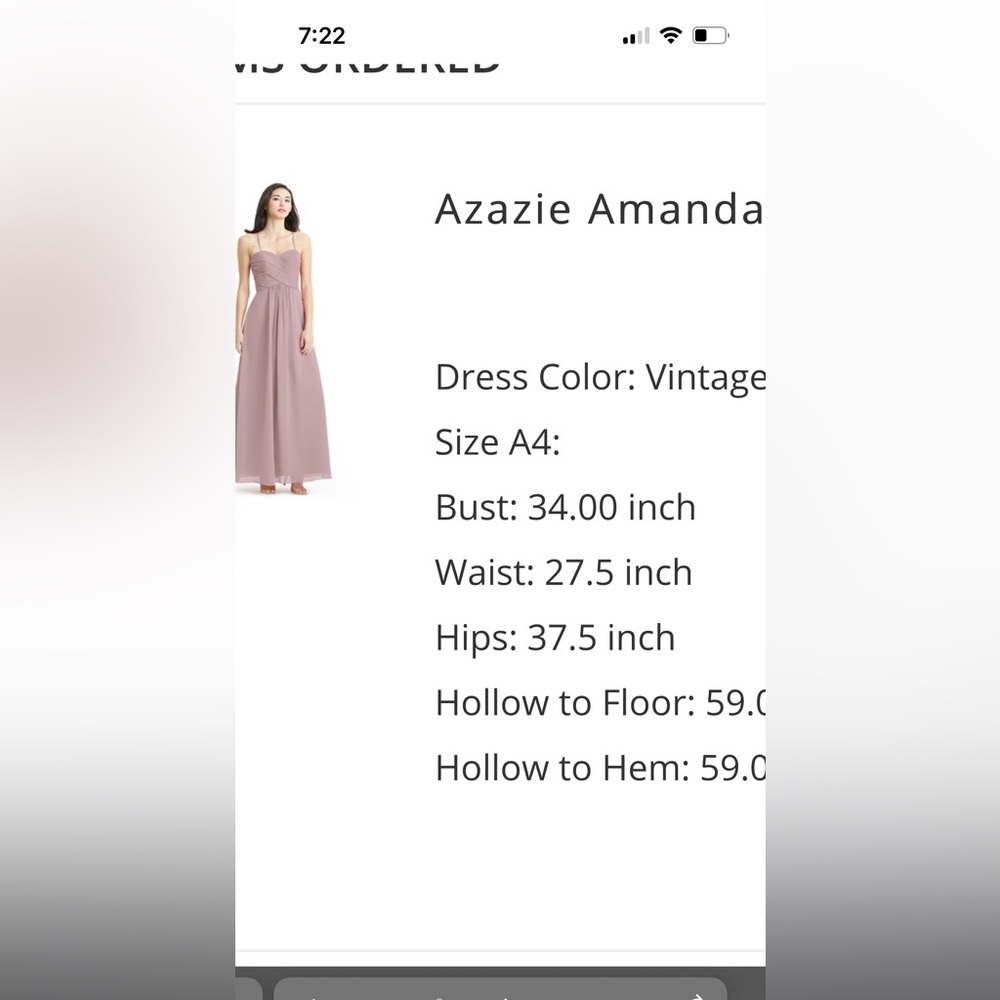Azazie vintage mauve bridesmaid dress A4